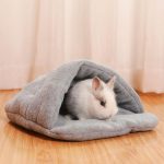 rabbit house with fleece
