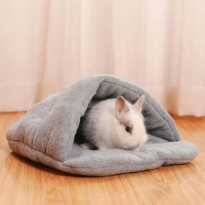 rabbit house with fleece